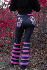 emo striped bell bottoms