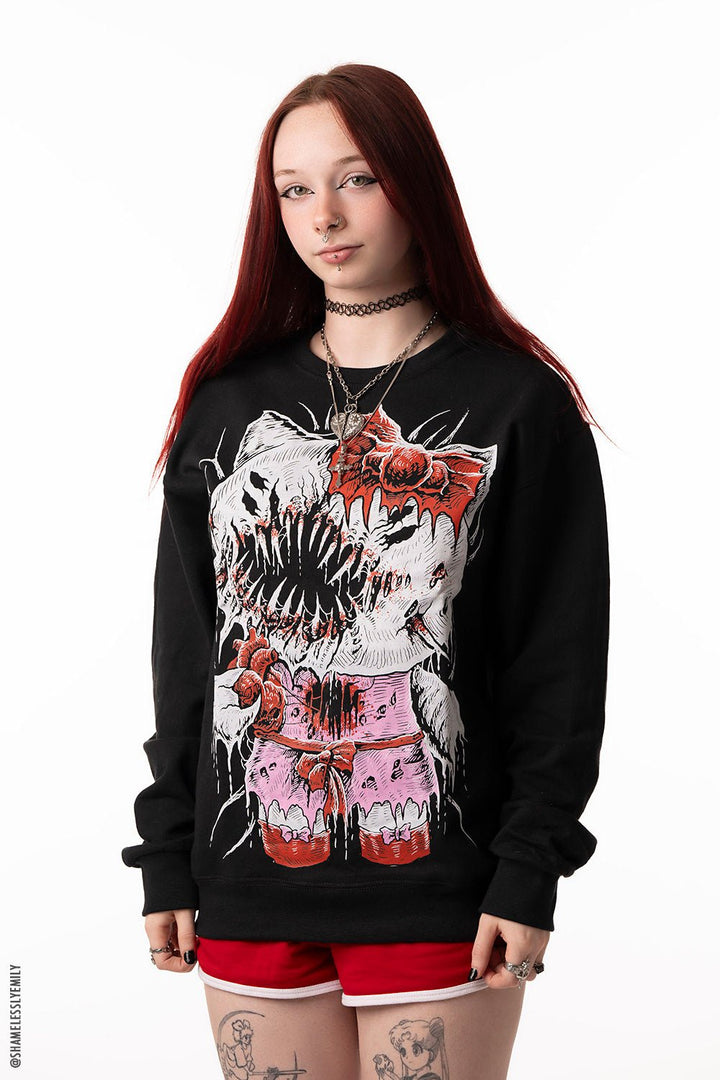 Hell Kitty Sweatshirt - mens outerwear - VampireFreaks - VampireFreaks