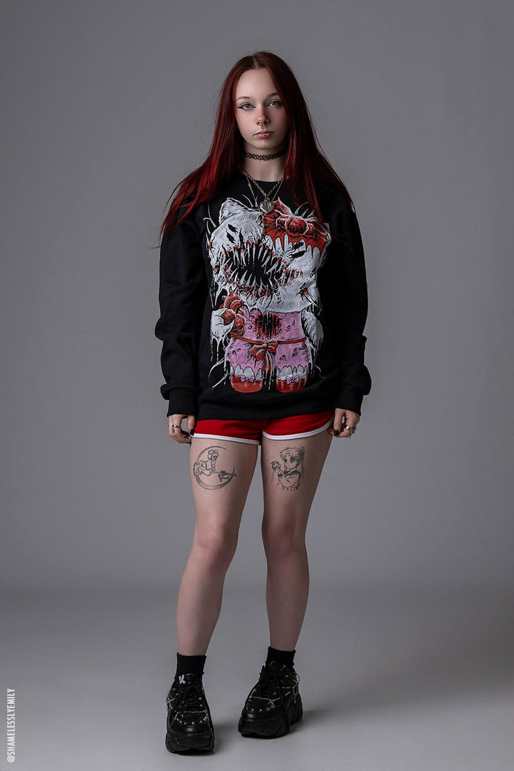 Hell Kitty Sweatshirt - mens outerwear - VampireFreaks - VampireFreaks