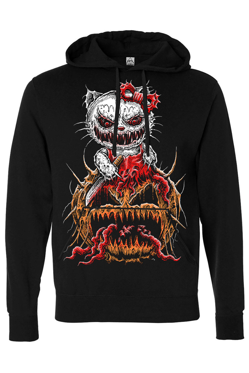 cat carving pumpkin hoodie