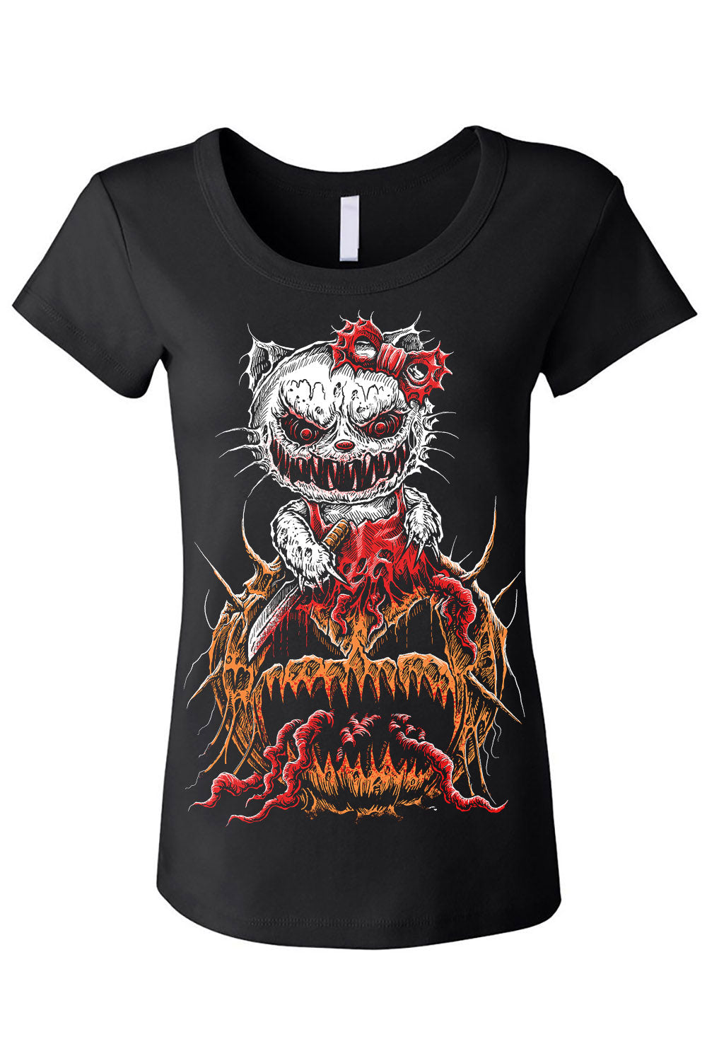 dark kawaii cat tshirt