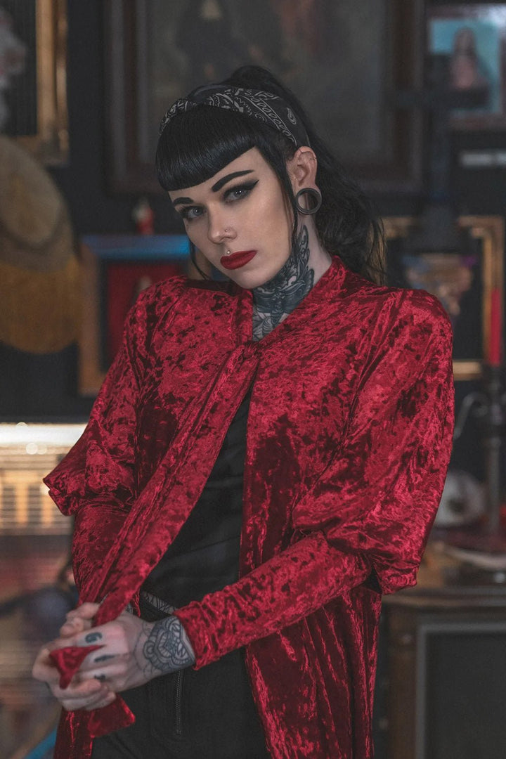 Hellfire Cardigan [RED] - womens outerwear - VampireFreaks - Lively Ghosts