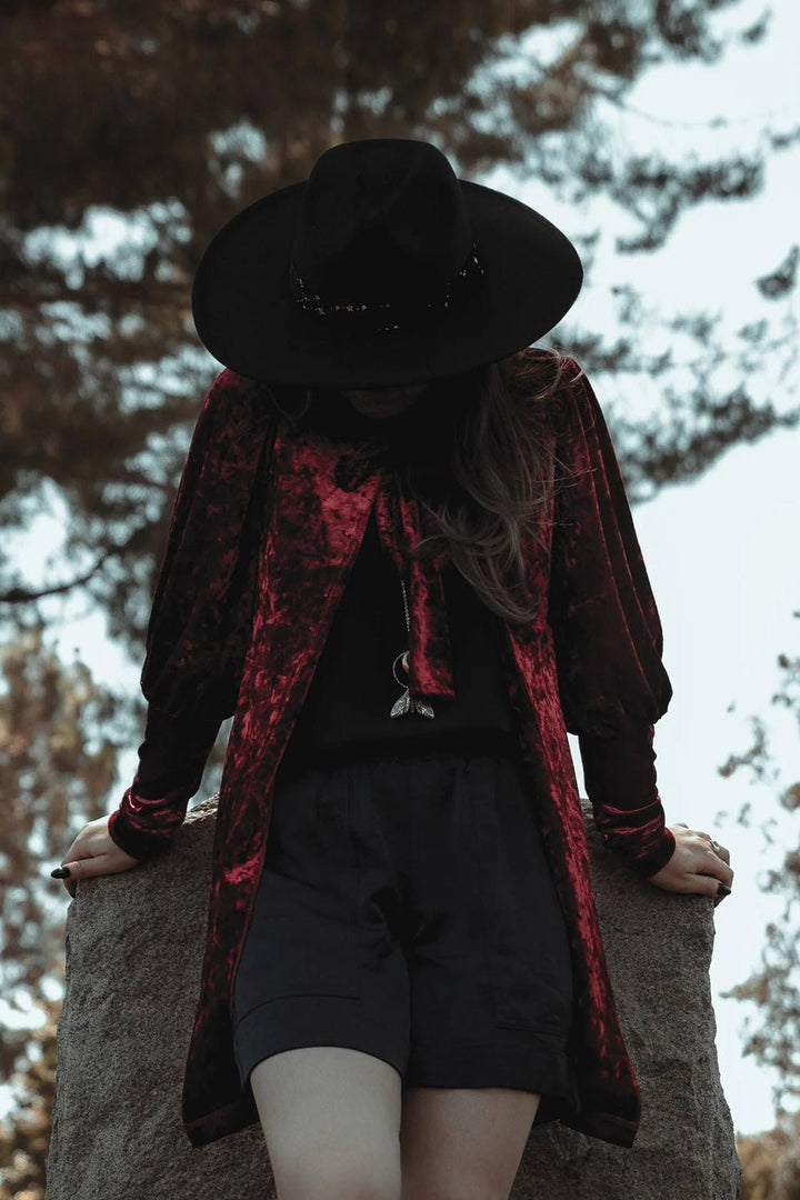 Hellfire Cardigan [RED] - womens outerwear - VampireFreaks - Lively Ghosts