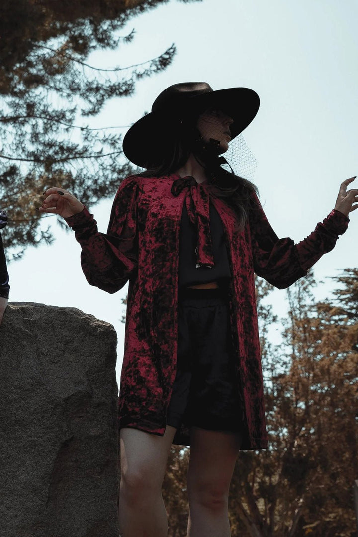 Hellfire Cardigan [RED] - womens outerwear - VampireFreaks - Lively Ghosts