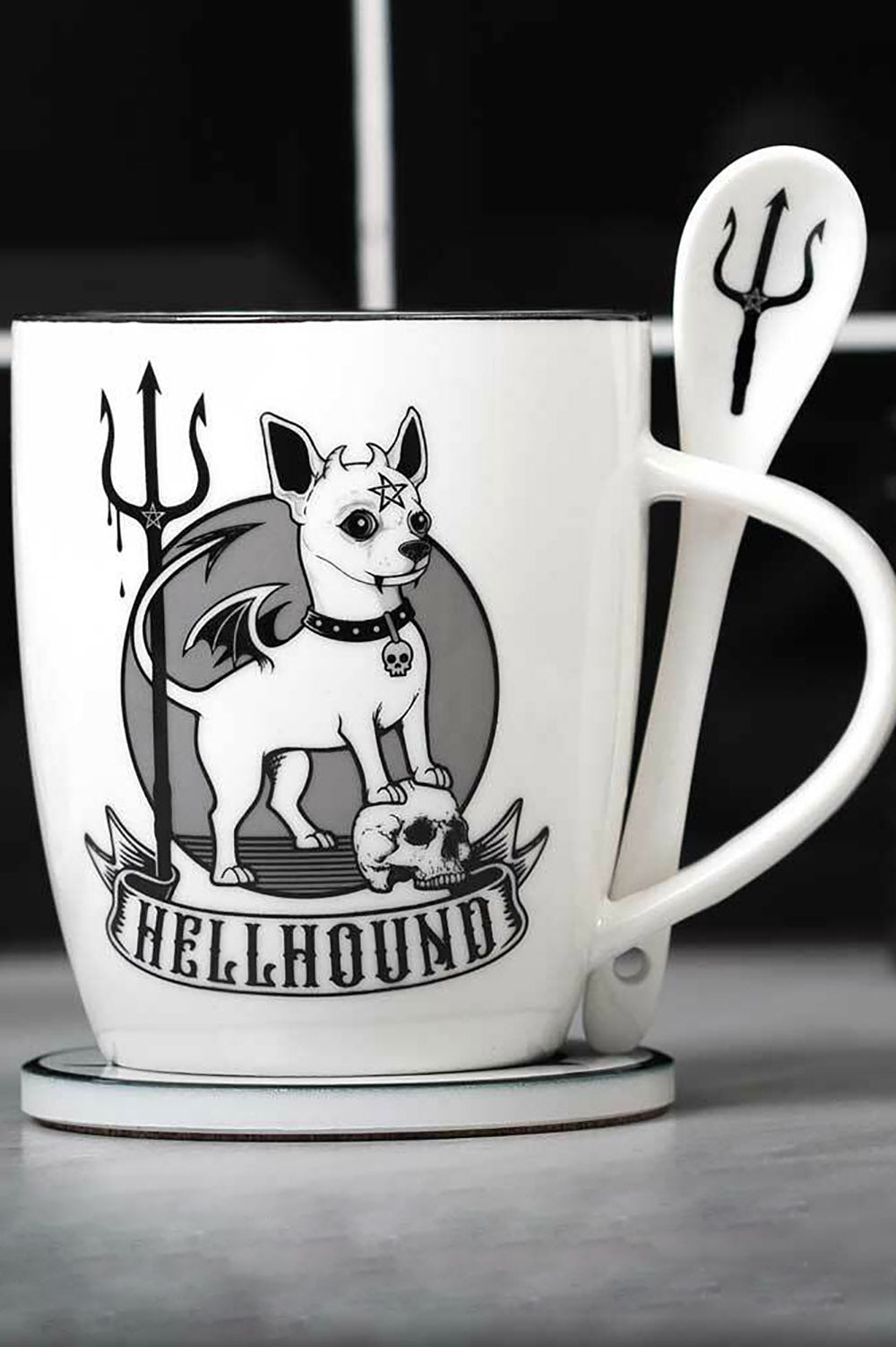 Hellhound Mug & Spoon Set - housewares - VampireFreaks - Alchemy