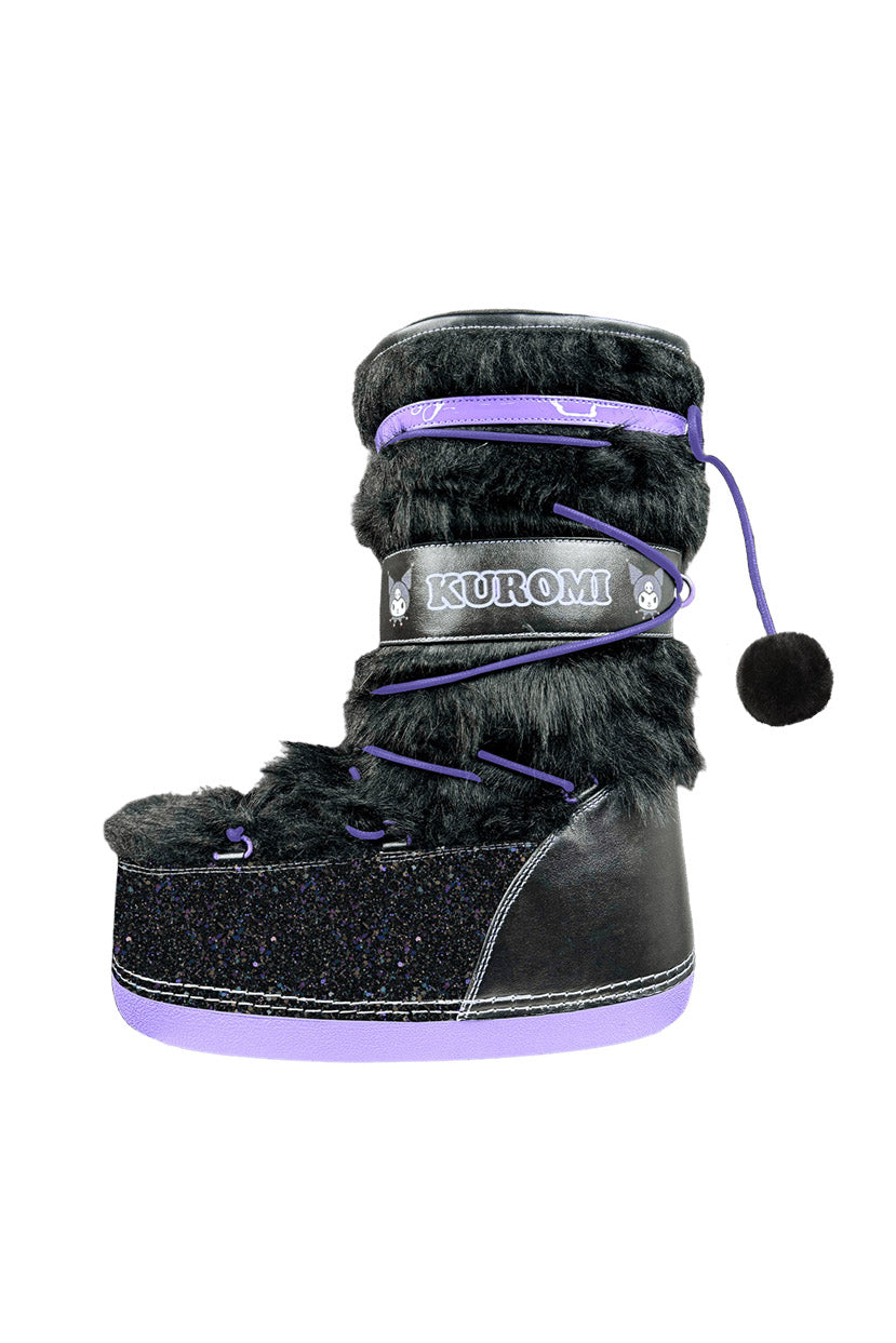 womens gothic glitter snow boots