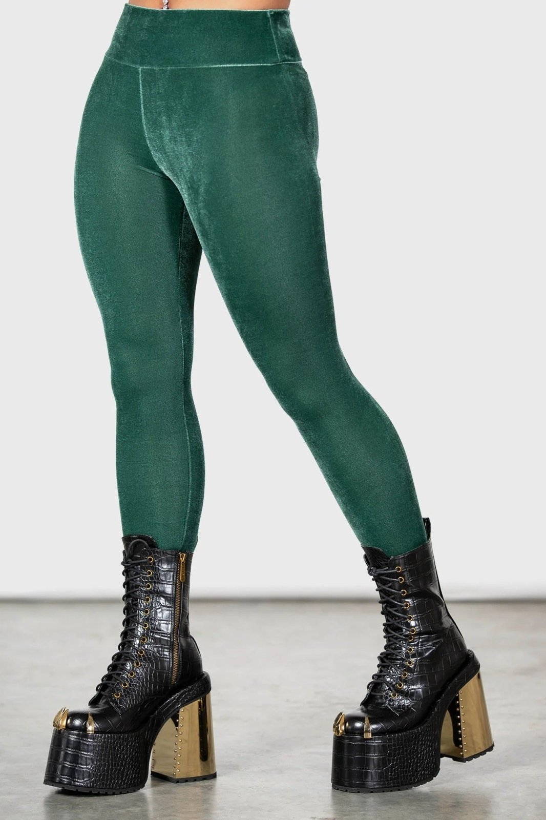 Hematite Leggings [GREEN] - womens bottoms - VampireFreaks - Killstar