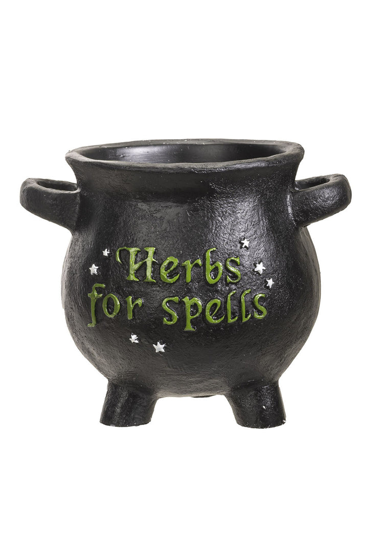 Herbs for Spells Cauldron Planter - housewares - VampireFreaks - Pacific Giftware