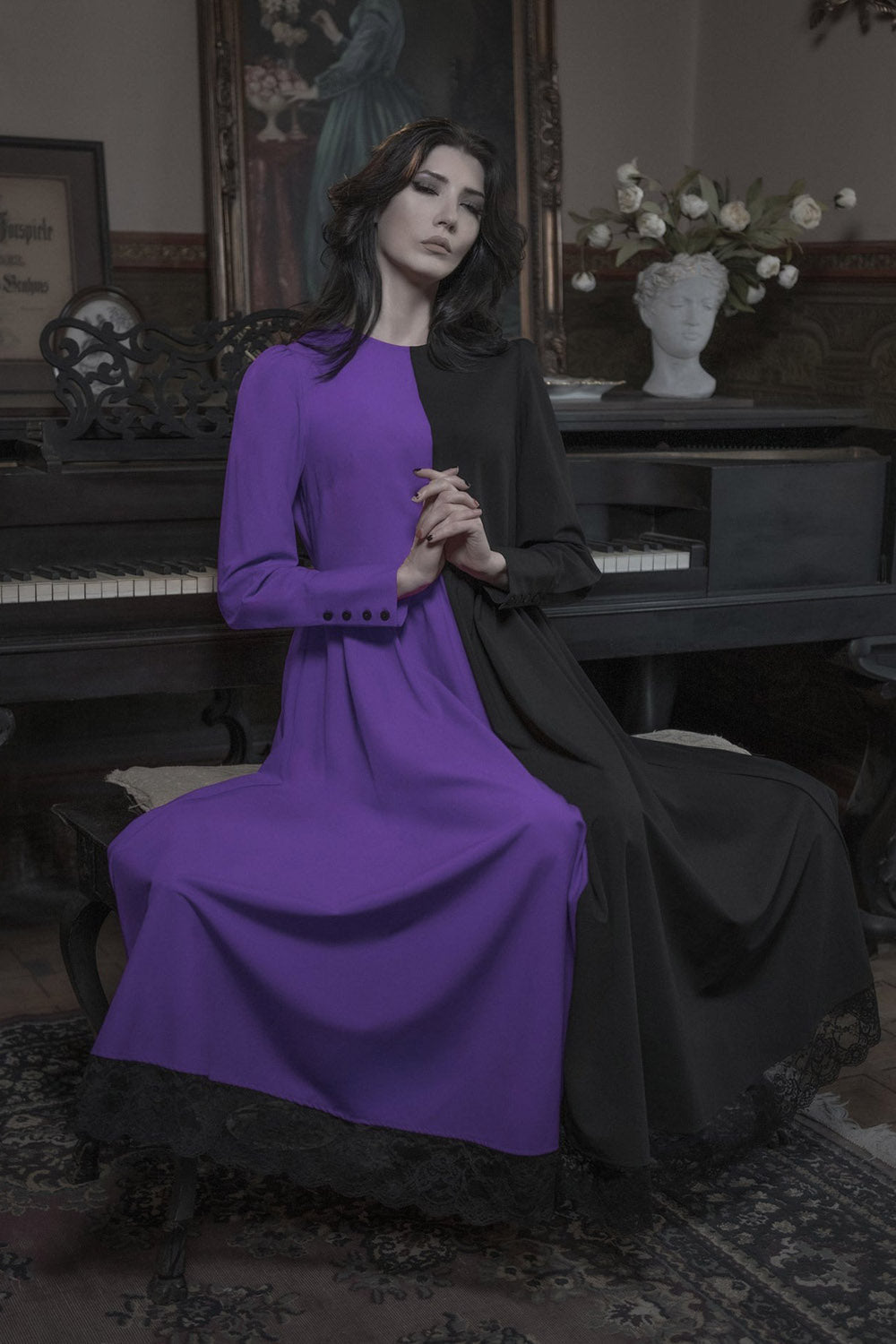 Hexen Dress [PURPLE/BLACK]