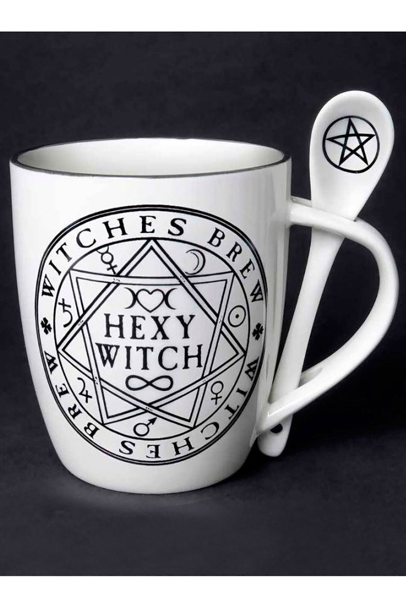 Hexy Witch Mug & Spoon Set - housewares - VampireFreaks - Alchemy