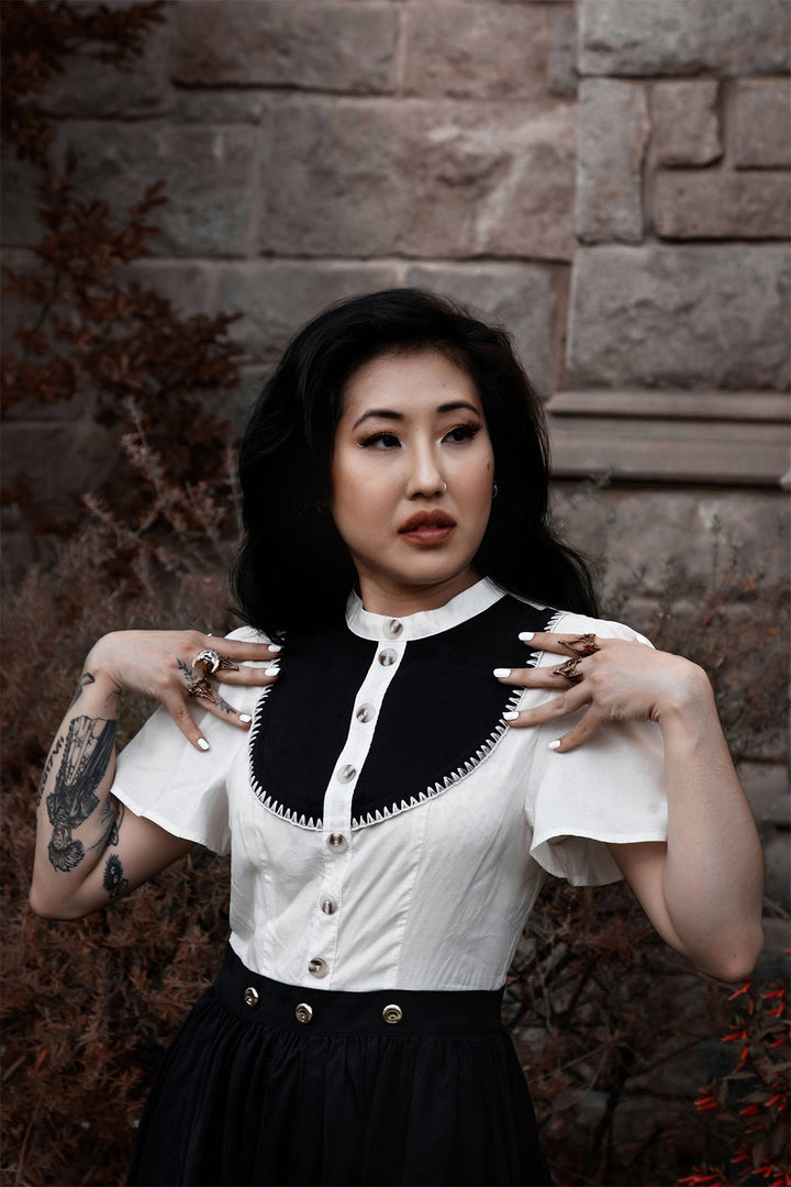 vintage inspired goth dress