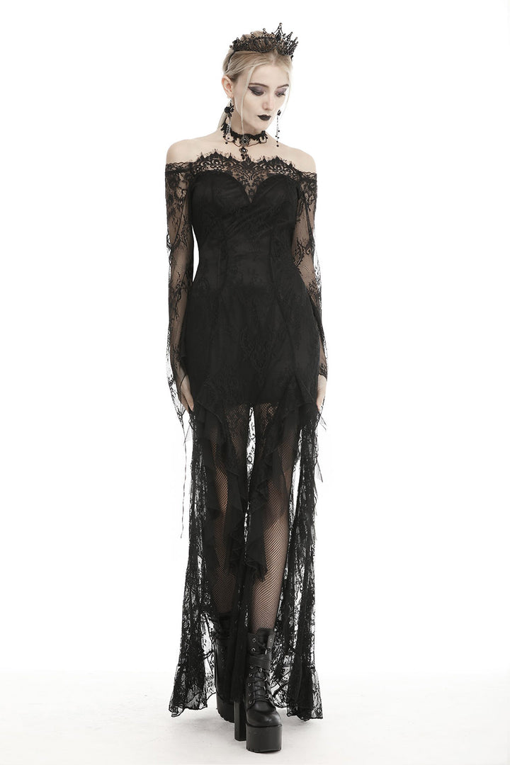 gothic dress with flare sleeves