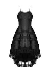 womens sweetheart neckline high low hem dress