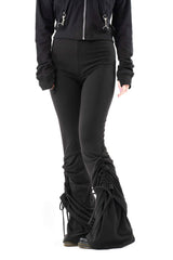 high waisted goth flared leggings
