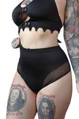 gothic bat fishnet bikini 