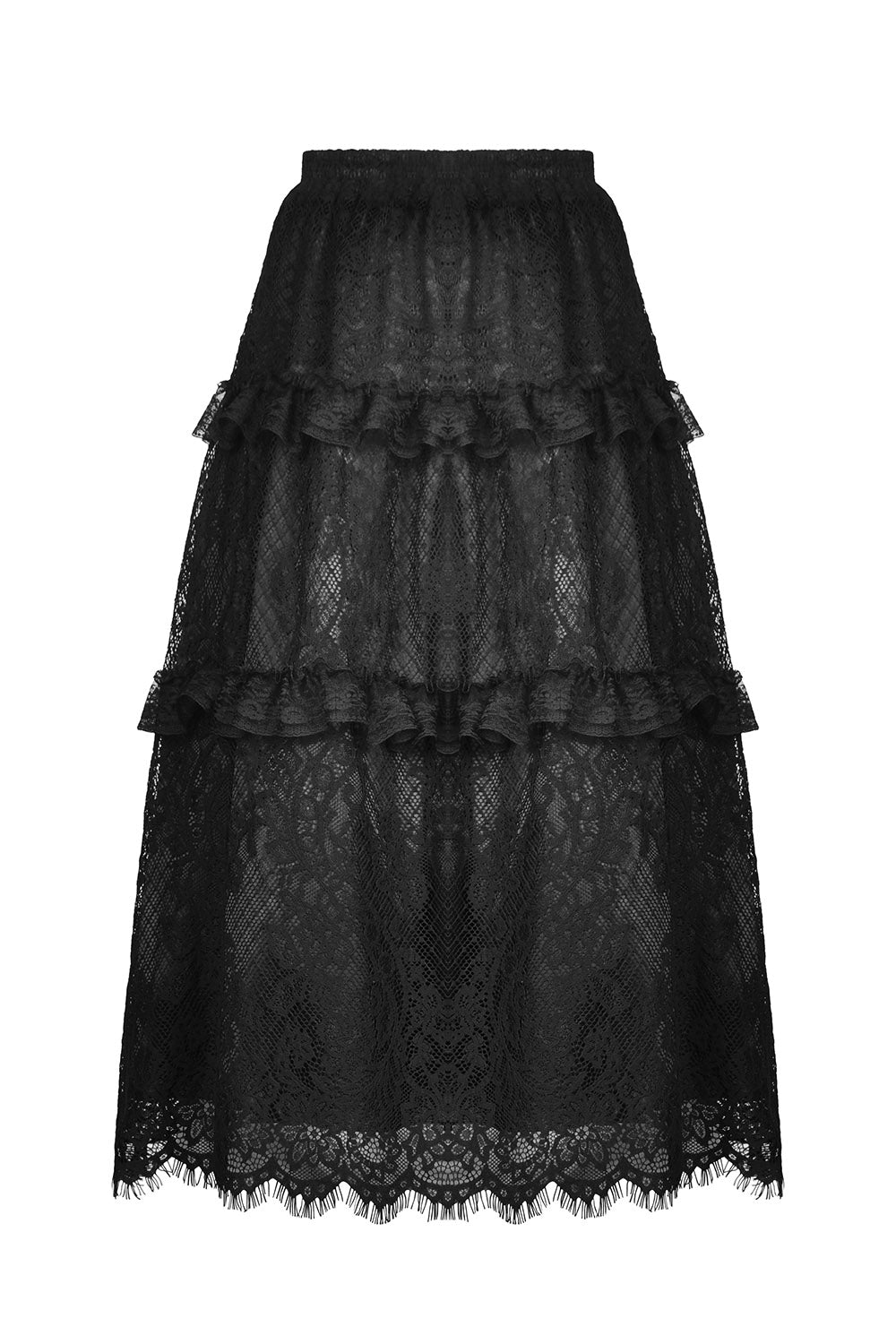 gothic high waisted long maxi lace skirt by dark in love