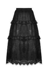 gothic high waisted long maxi lace skirt by dark in love