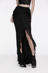 womens ruched gothic skirt