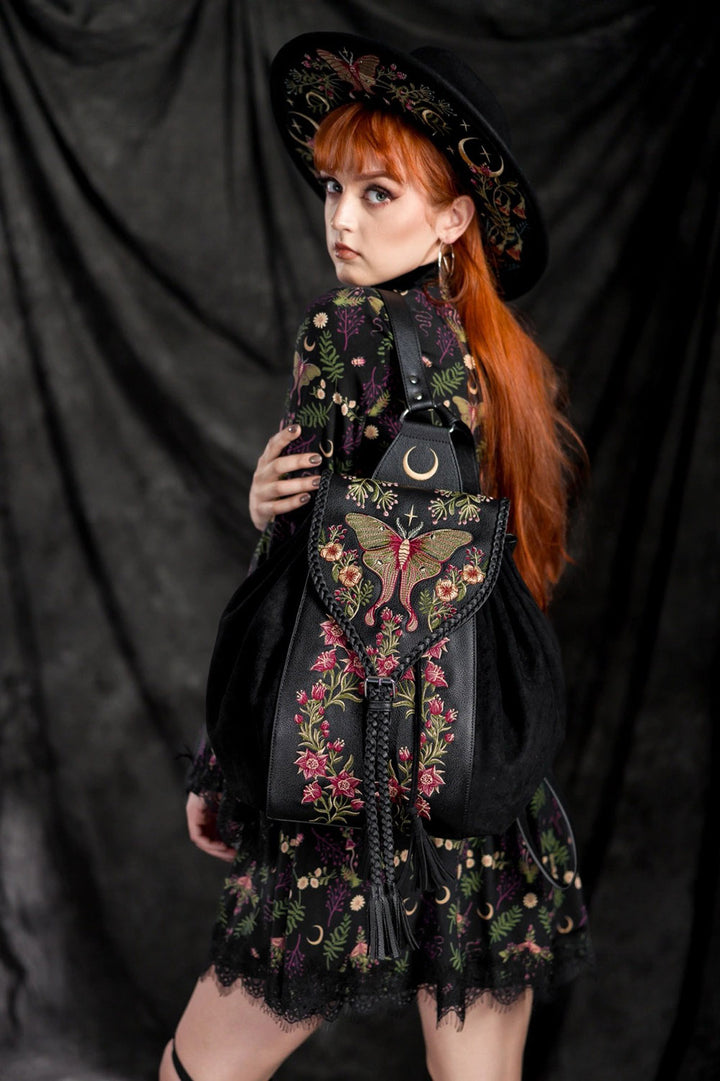 braided bohemian gothic backpack