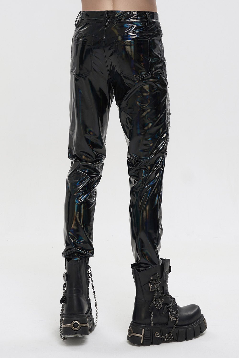 Holographic Hell Leather Pants - mens pants - VampireFreaks - Devil Fashion