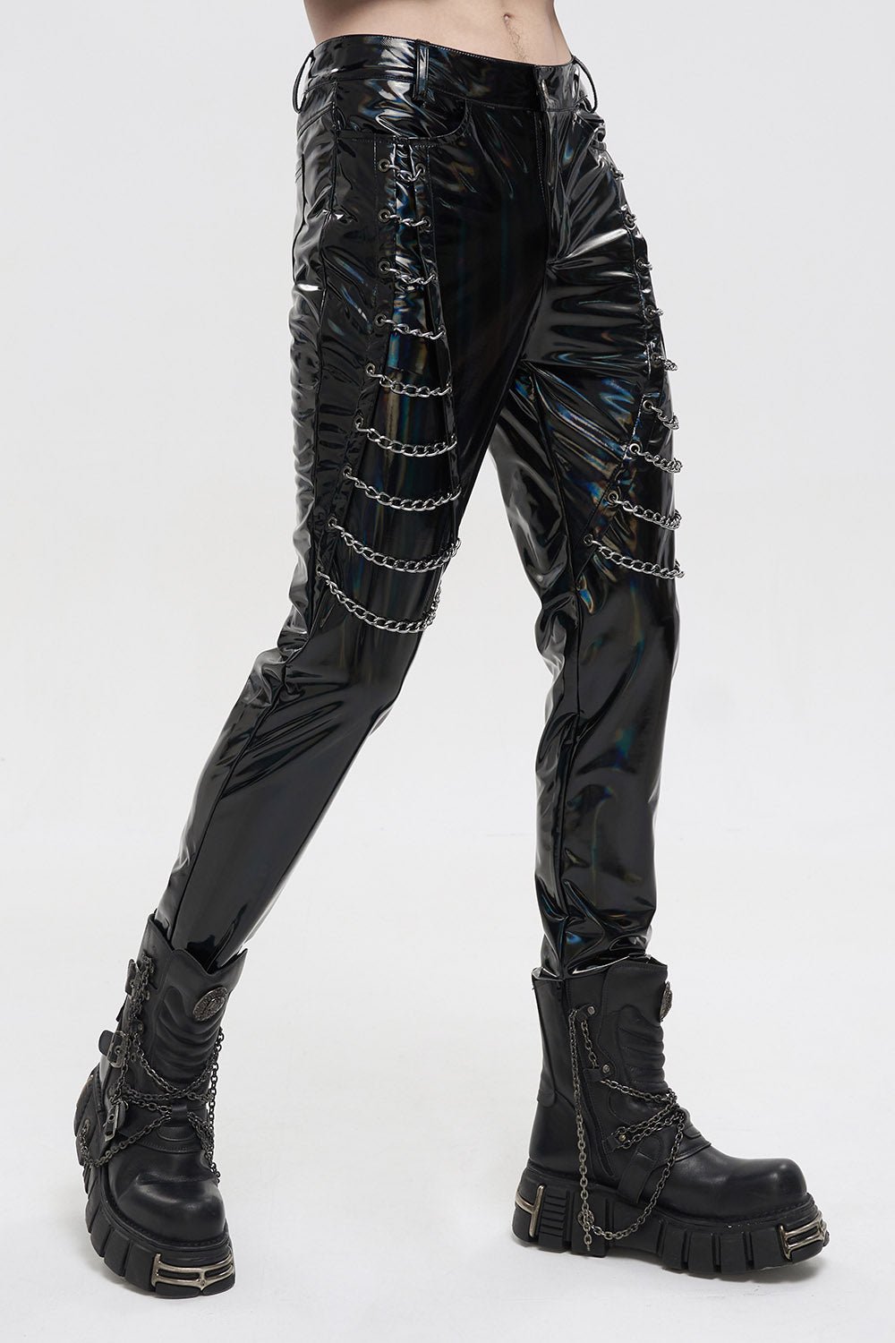 Holographic Hell Leather Pants