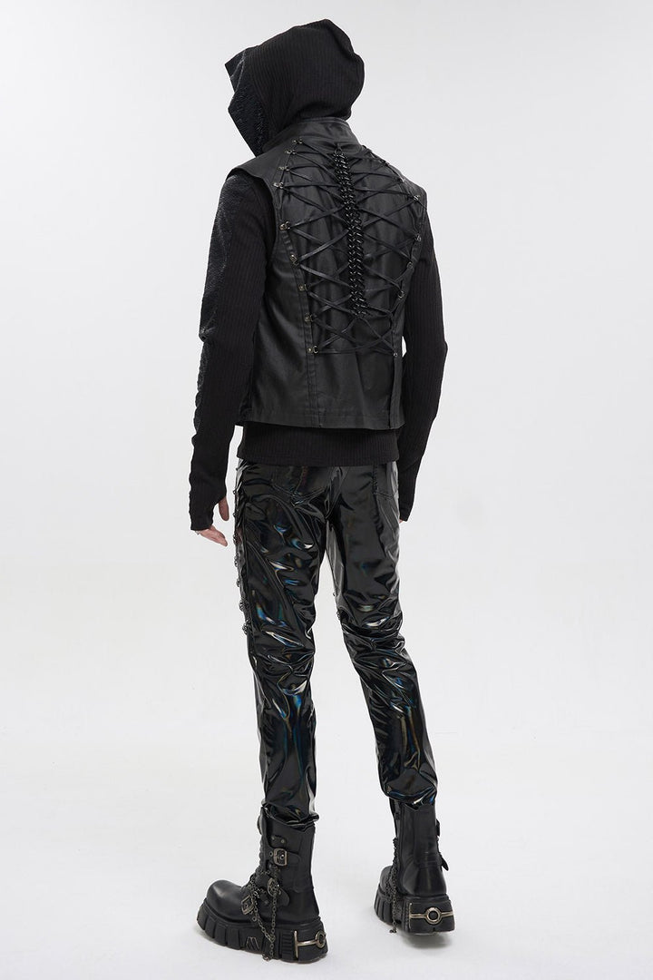 Holographic Hell Leather Pants - mens pants - VampireFreaks - Devil Fashion