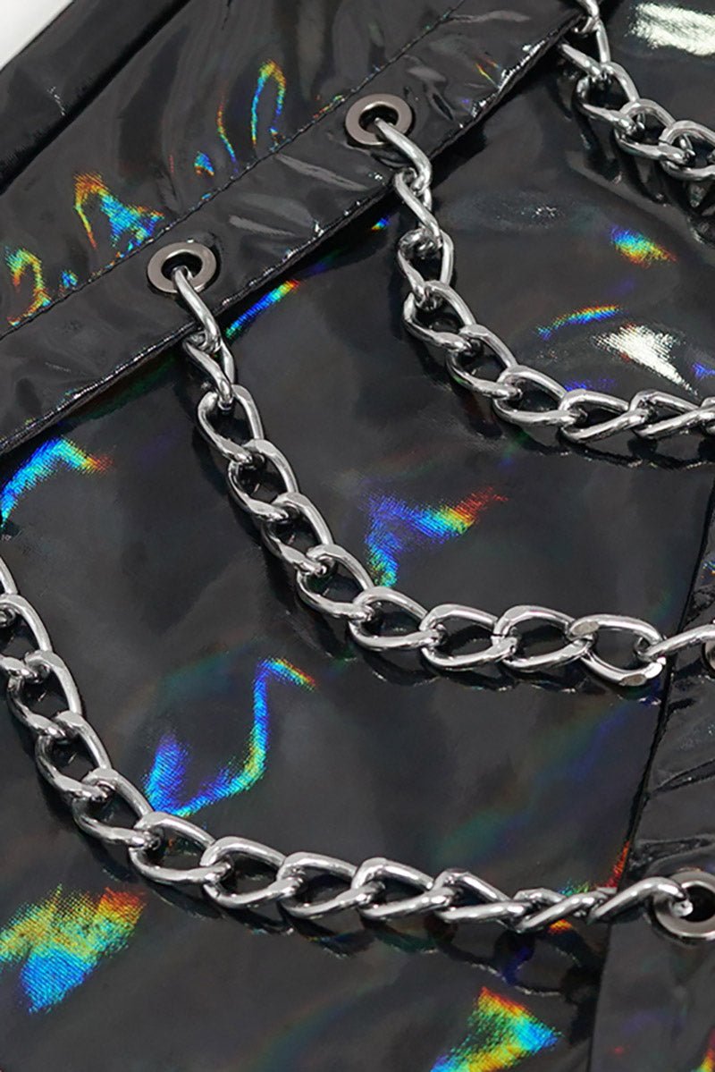 Holographic Hell Leather Pants - mens pants - VampireFreaks - Devil Fashion