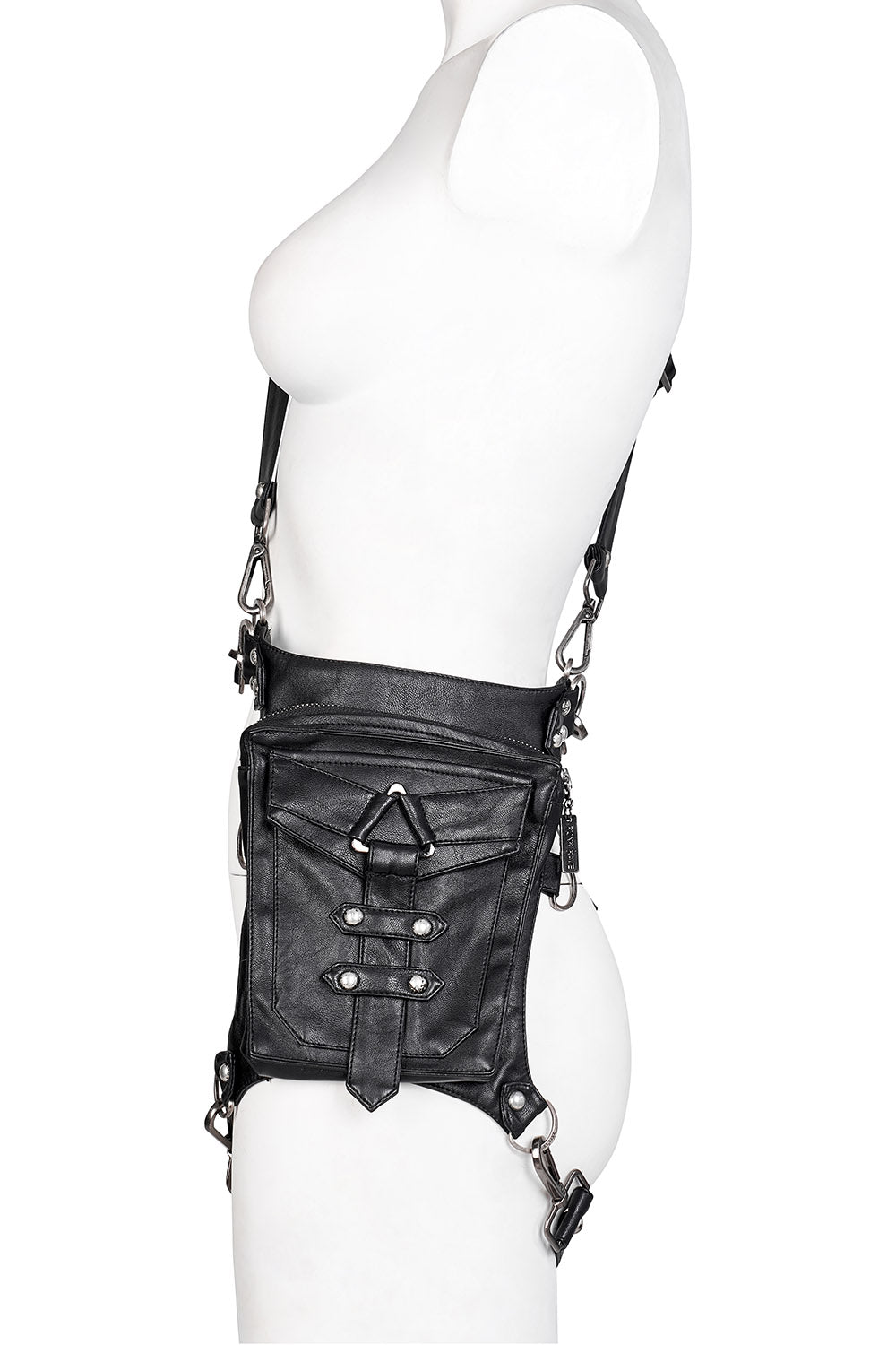 vegan leather harness bag for women