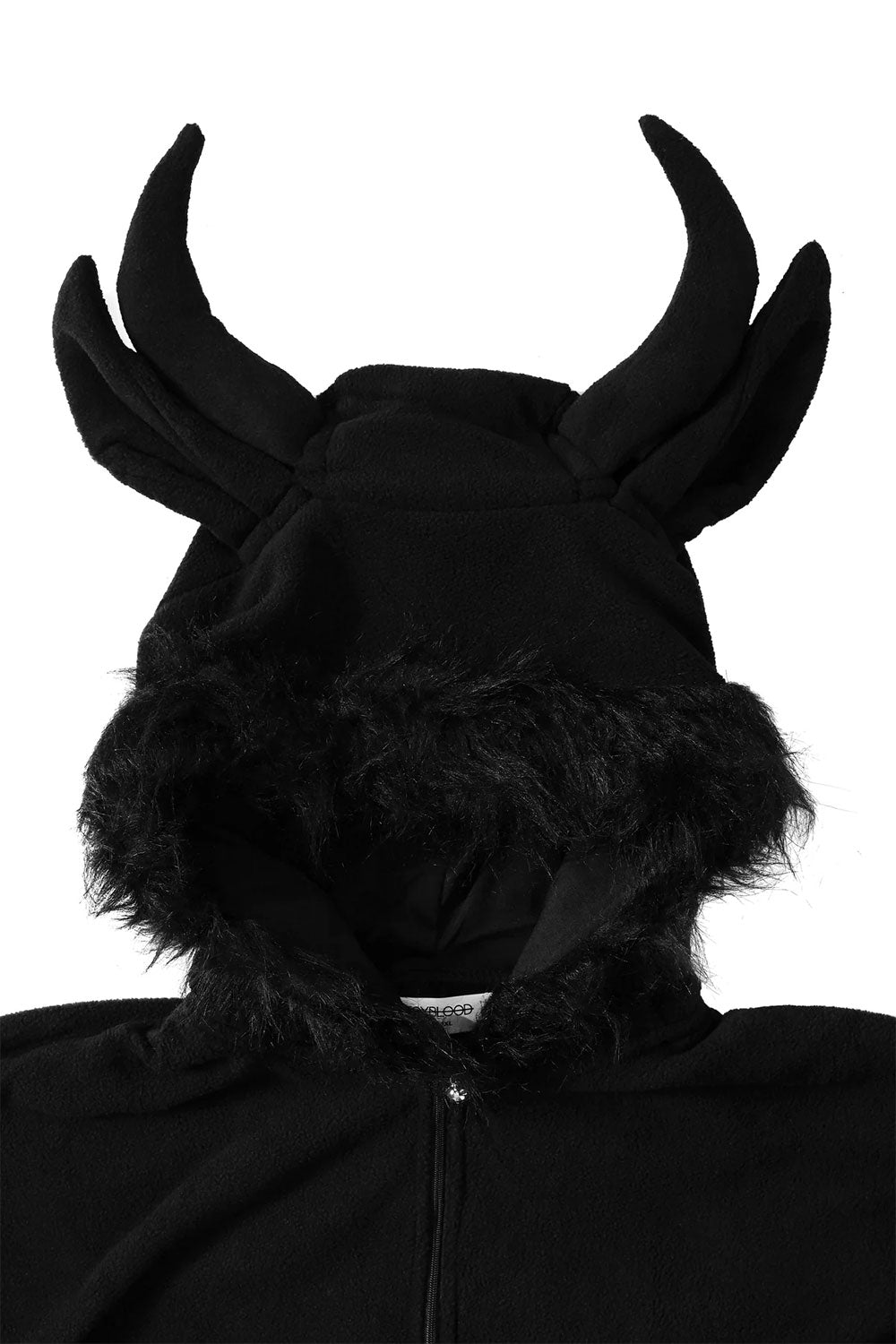 Foxblood Krampus onesie for gothic Halloween costume lovers and dark aesthetic fashion enthusiasts
