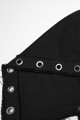 apocalyptic shredded distressed bustier top for women