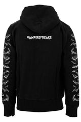 vampirefreaks hoodie with branding on the back