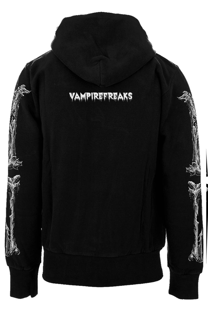 spooky skull zipper hoodie