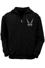 black cotton gothic Victorian skeleton hoodie 