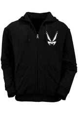 black mens zippered hoodie
