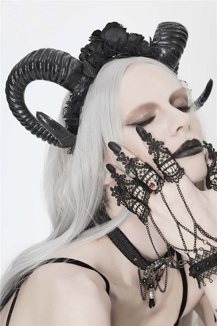 Horned Goddess Headband - hats & scarves & headwear - VampireFreaks - Devil Fashion