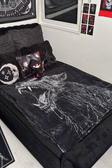 fleece gothic bed blanket