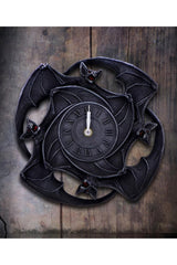 vampire bat wall plaque with clock