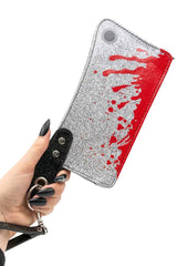 bloody horror halloween wallet with glitter