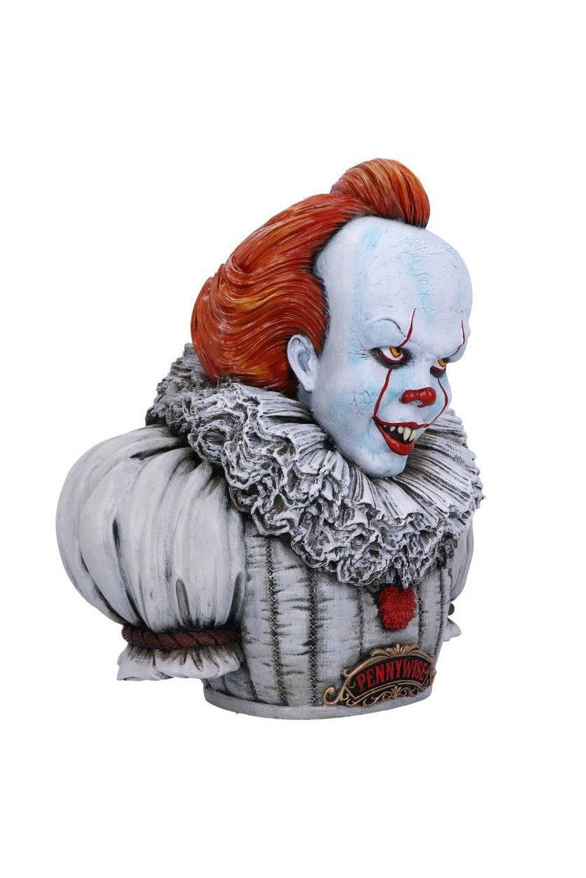 creepy clown horror movie pennywise bust sculpture 
