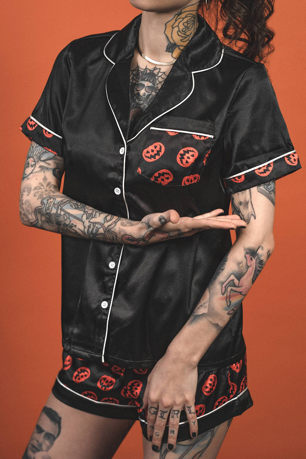 Occult Pyjamas Nocturnal Autumn | 4-Piece Sleepwear Set – VampireFreaks