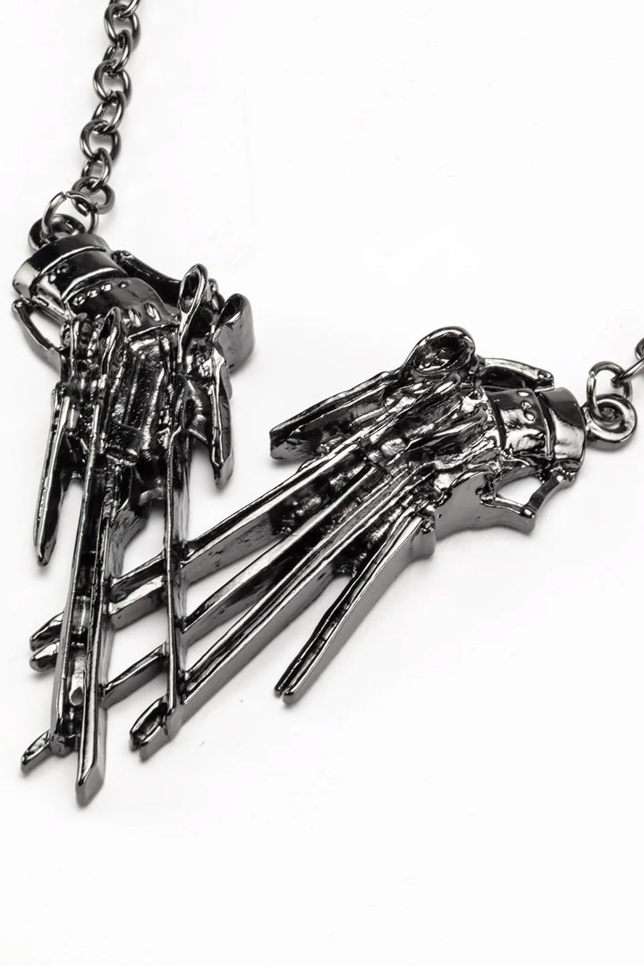 Edward Scissorhands Hands Necklace