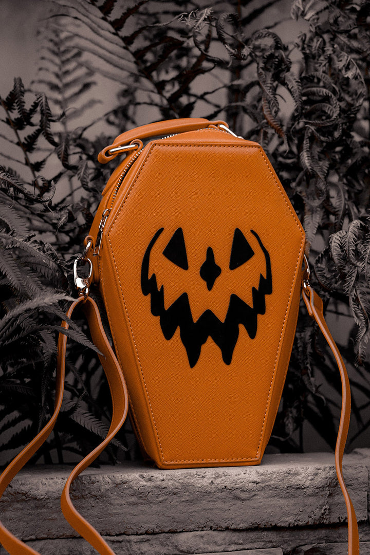pumpkin vintage goth halloween purse
