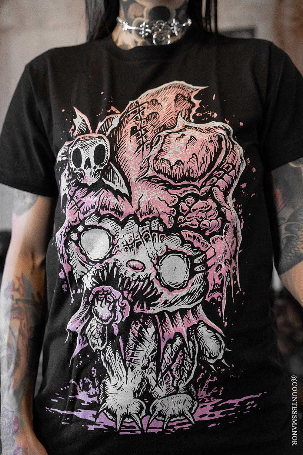 womens pastel goth horror tshirt