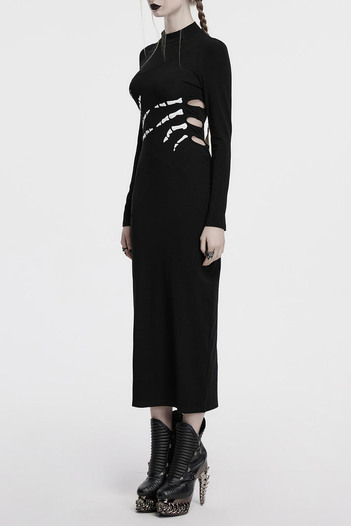 black halloween bodycon dress