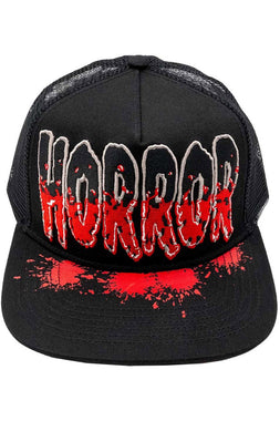 Horror Text Logo Trucker Hat