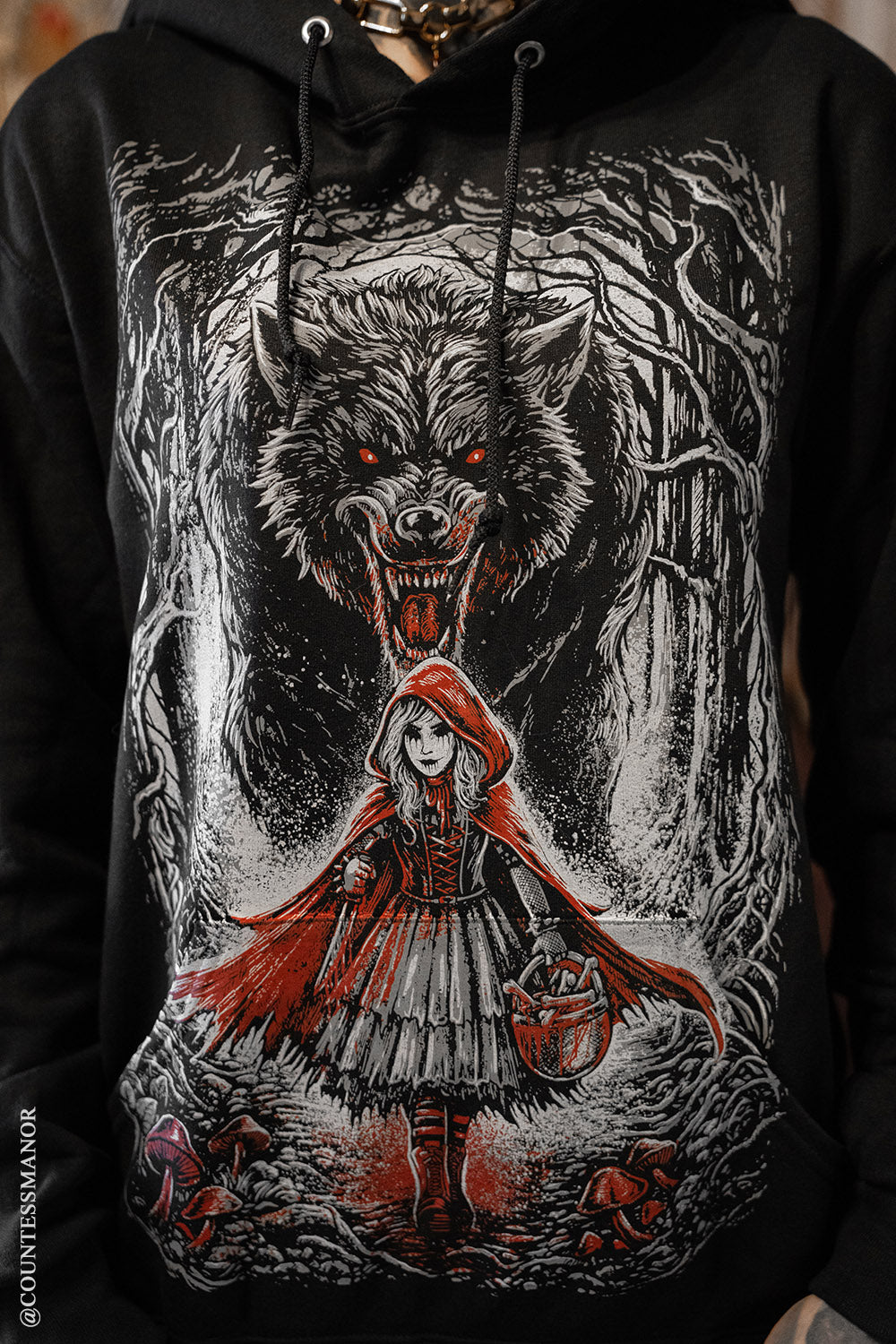 little red riding hood gothic fairytale pullover hoodie