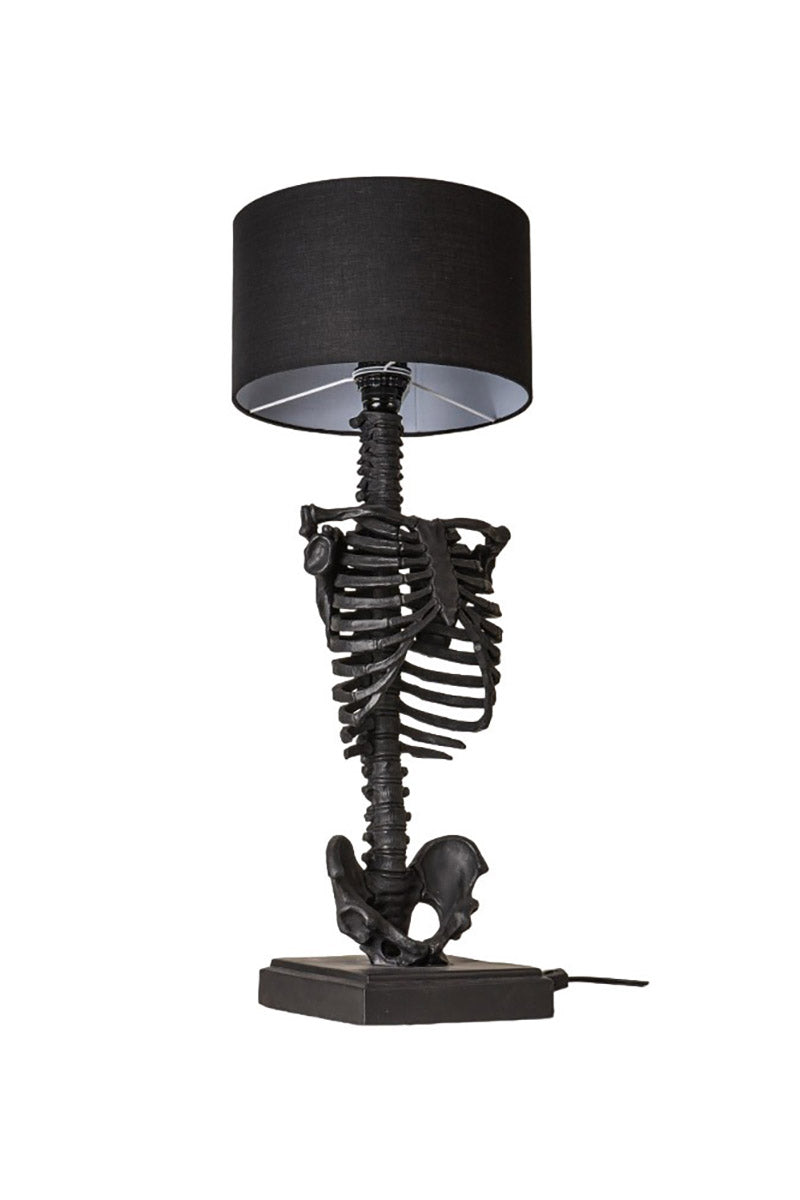 skeleton shaped lamp