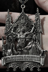 steampunk silver gothic necklace