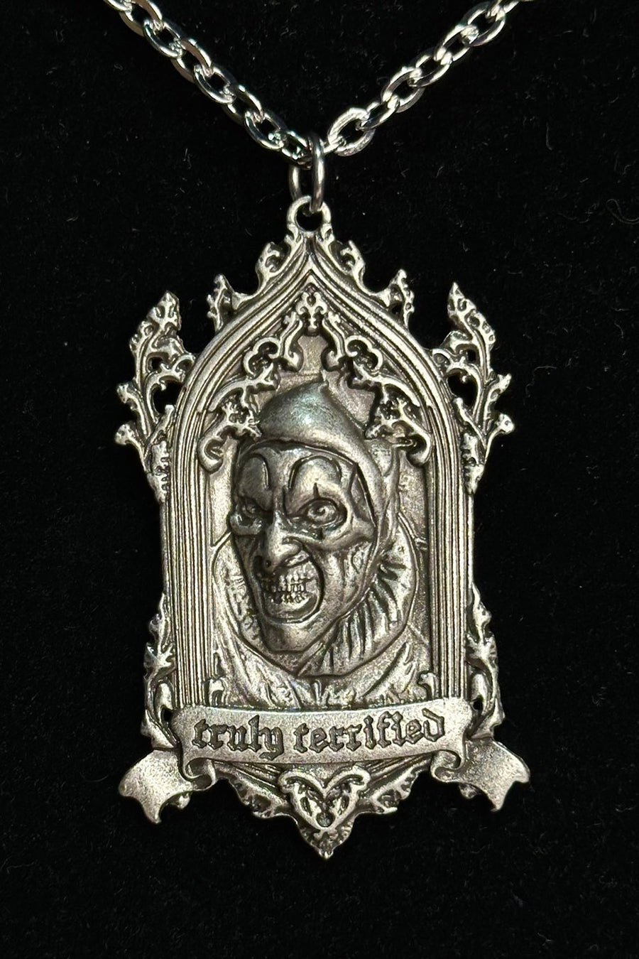 gothic clown necklace