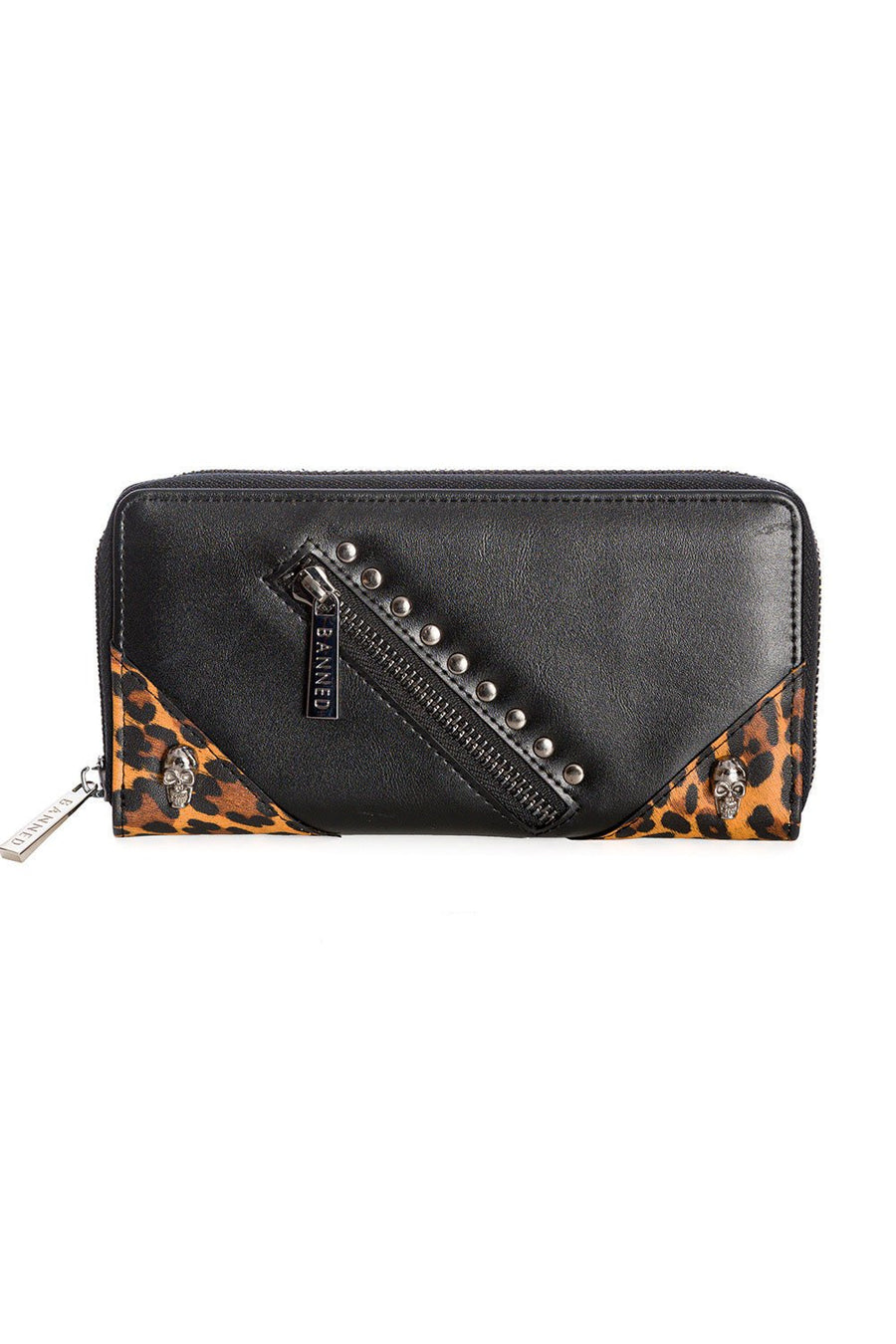 Horror Punk Leopard Wallet [BLACK]